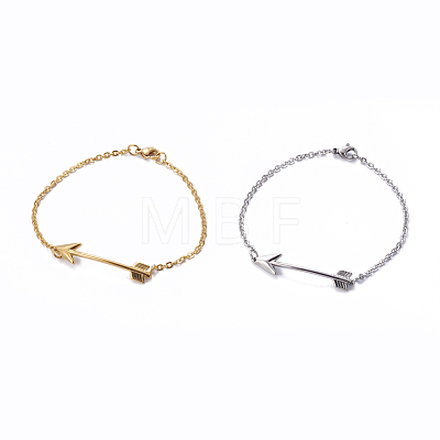 304 Stainless Steel Link Bracelets BJEW-E365-02-1