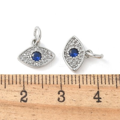 Brass Micro Pave Cubic Zirconia Charms KK-U056-27P-1