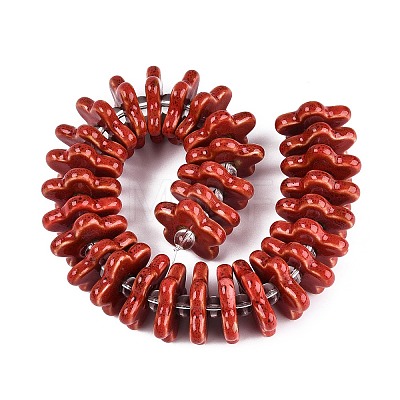 Vintage Handmade Porcelain Beads PORC-Q008-15D-1