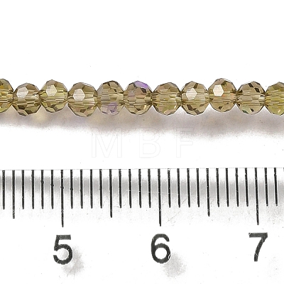 Electroplate Transparent Glass Beads Strands EGLA-A035-T3mm-L16-1