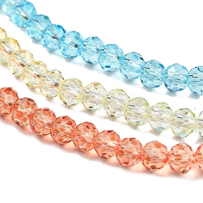 Transparent Painted Glass Beads Strands DGLA-A034-T3mm-A13-1