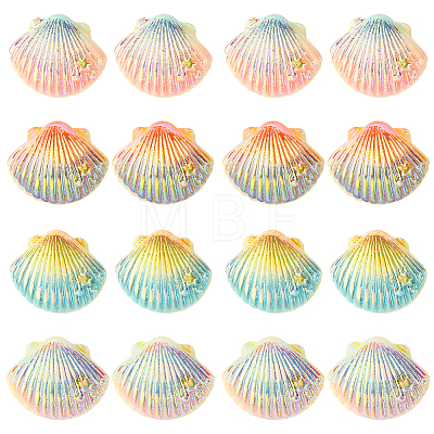40Pcs 4 Colors Opaque Resin Cabochons CRES-SC0003-11-1