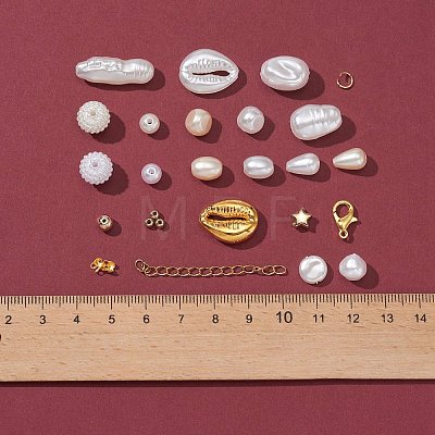 DIY Imitation Pearl Bracelet Necklace Making Kit DIY-FS0003-11-1