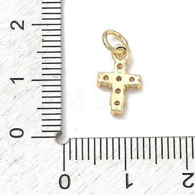 Brass Micro Pave Cubic Zirconia Pendants KK-A293-20G-04-1