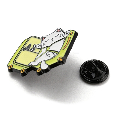 Cartoon Cat Enamel Pins JEWB-Q031-02EB-03-1