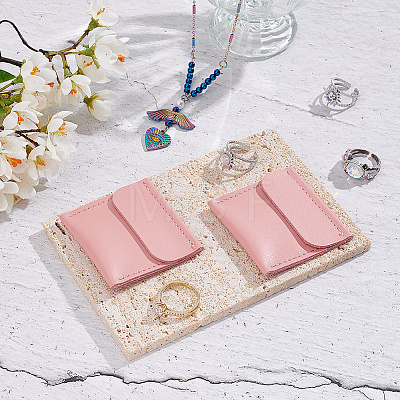 Rectangle PU Leather Ring Bags ABAG-WH0047-01B-1