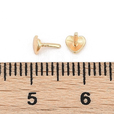 Heart Brass Head Pins KK-U051-02G-01-1