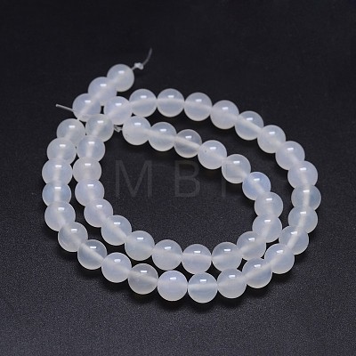 Grade A Natural Agate Round Beads Strands G-F256-01-4mm-A-1