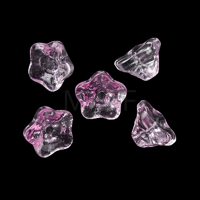 Baking Paint Transparent Glass Beads GLAA-T025-81C-06-1
