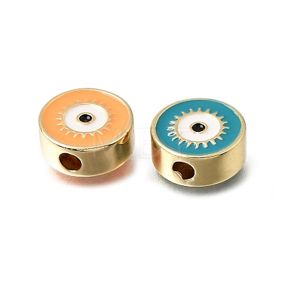 Brass Enamel Beads KK-CBA0E55-04G-1