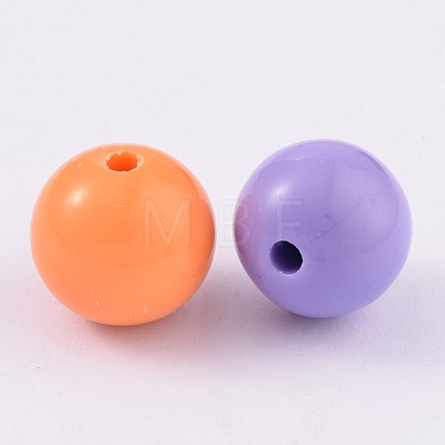 Opaque Chunky Bubblegum Acrylic Beads SACR-2425Y-M-1
