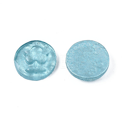 Spray Painted Transparent Resin Cabochons CRES-S302-64-A02-1