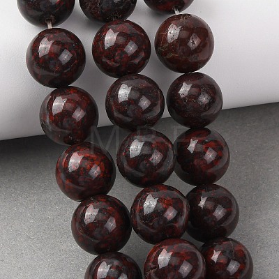 Natural Brecciated Jasper Beads Strands G-A310-A04-16mm-1