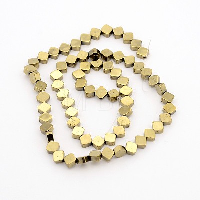 Electroplate Non-Magnetic Synthetic Hematite Bead Strands G-J286-15-1