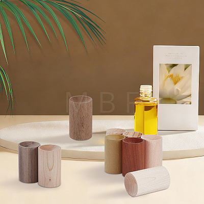 9Pcs 9 Colors Column Wood Aromatherapy Diffuser DJEW-GA0001-95-1