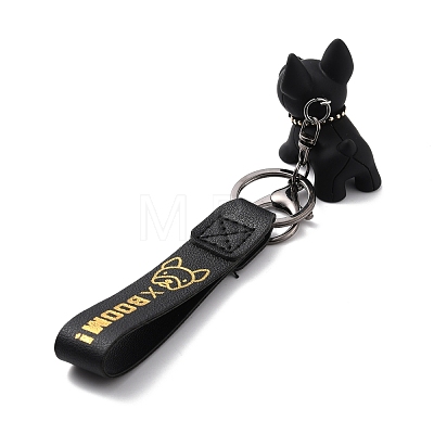 Imitation Leather Clasps Keychain KEYC-I113-01E-1