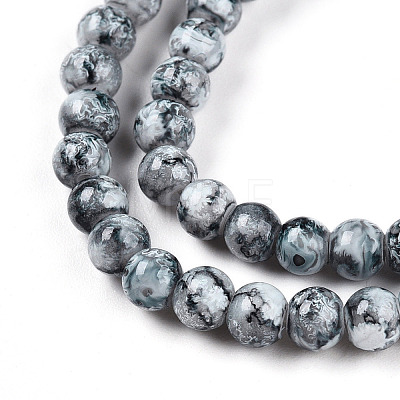 Baking Paint Glass Beads Strands DGLA-N003-4mm-A06-1