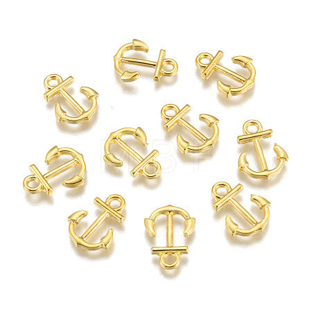 Anchor Brass Pendants ZIRC-F022-64G-1