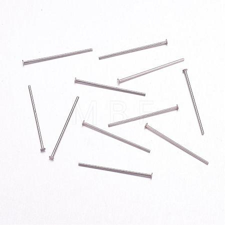 Tarnish Resistant 304 Stainless Steel Flat Head Pins STAS-F117-58P-1.8x25-1