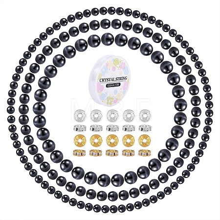 175Pcs Non-Magnetic Synthetic Hematite Round Beads for DIY Jewelry Making DIY-SZ0005-99-1