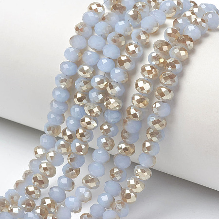 Electroplate Glass Beads Strands EGLA-A034-J4mm-K06-1
