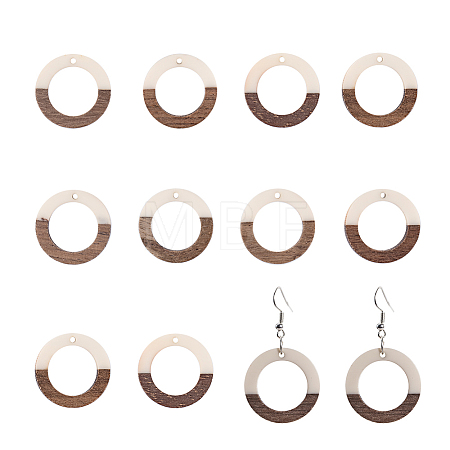 Resin & Wood Pendants RESI-OL0001-10C-1