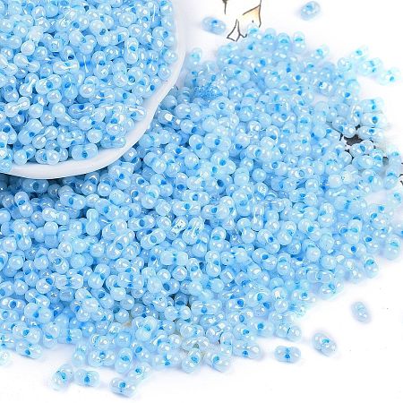 Lustered Glass Seed Beads SEED-K010-04B-1