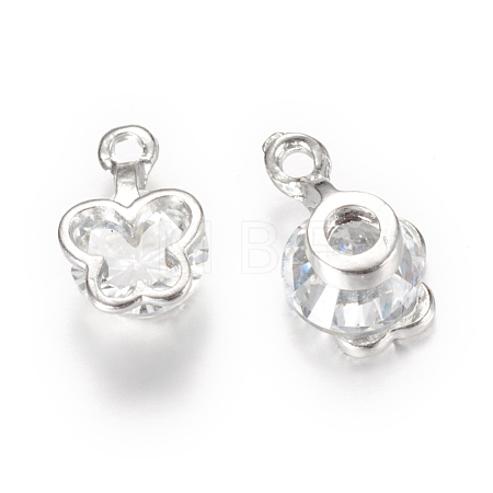 Alloy Cubic Zirconia Charms X-ZIRC-Q003-15P-1