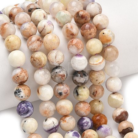 Natural Purple Opal Beads Strands G-L642-B21-8mm-1