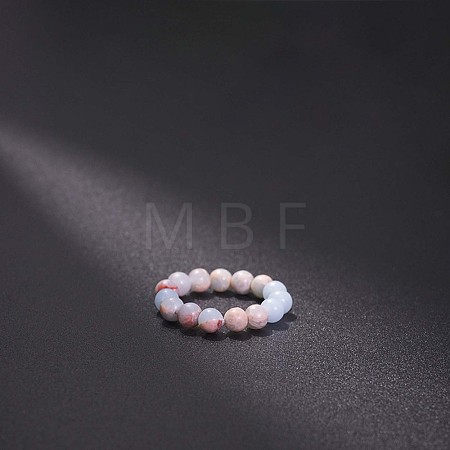 Natural Shoushan Stone Stretchy Finger Rings FS-WG01730-45-1