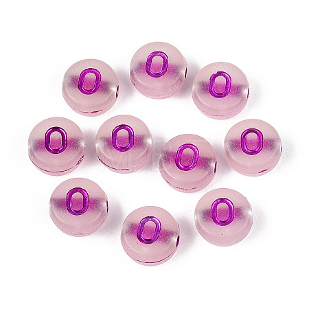 Luminous Frosted Acrylic Beads FACR-T008-02O-1