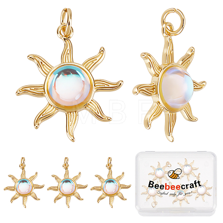 Glass Pendants KK-BBC0003-60-1