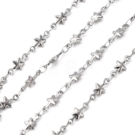 Non-Tarnish 3.28 Feet 304 Stainless Steel Link Chains X-CHS-K001-40-1