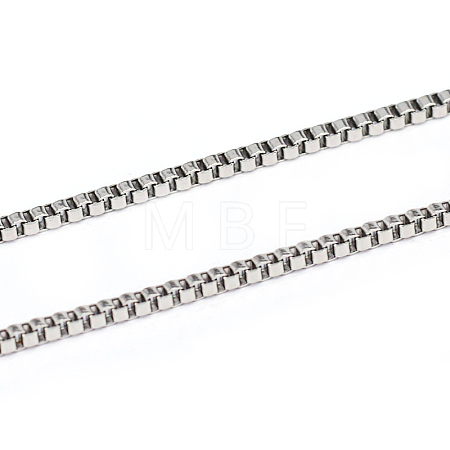 Tarnish Resistant 304 Stainless Steel Box Chains CHS-L001-92-1.4mm-1