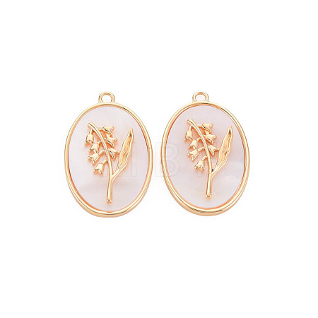 Brass Birth Floral Pendants KK-S364-289-1