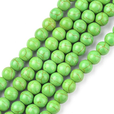 Synthetic Turquoise Beads Strands TURQ-G106-8mm-02B-1