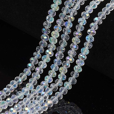 Electroplate Glass Beads Strands EGLA-A034-T3mm-L19-1