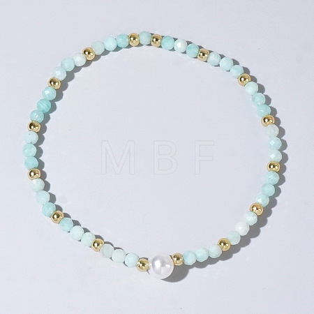 Natural Gemstone Beaded Stretch Bracelets for Women BG9690-9-1