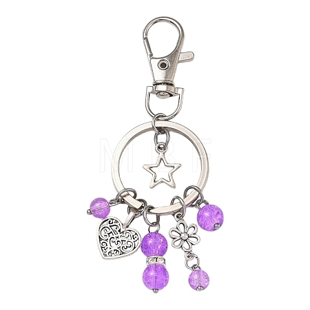 Alloy & Glass Keychains KEYC-YW00303-01-1