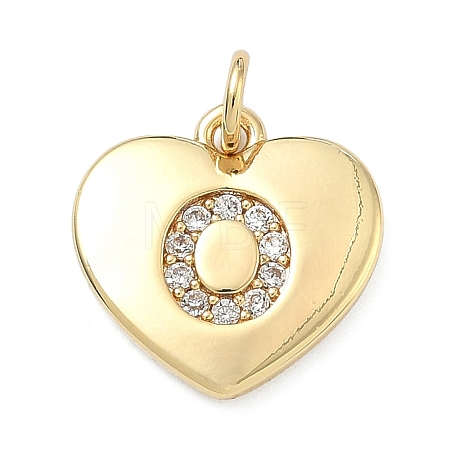 Brass Micro Pave Clear Cubic Zirconia Pendants KK-D229-01G-15-1