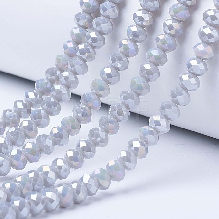 Electroplate Glass Beads Strands EGLA-A034-P2mm-B11-1