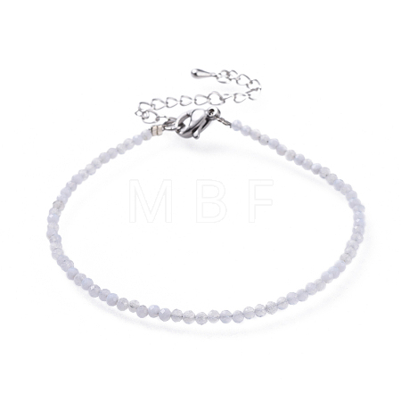 Natural Light Blue Agate Bead Bracelets BJEW-JB04555-03-1