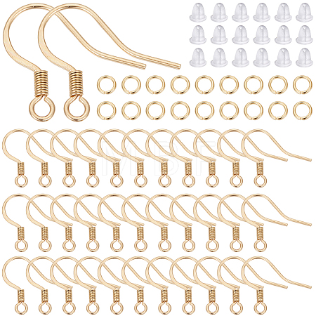 120Pcs 304 Stainless Steel French Earring Hooks with Coil STAS-SC0008-47-1