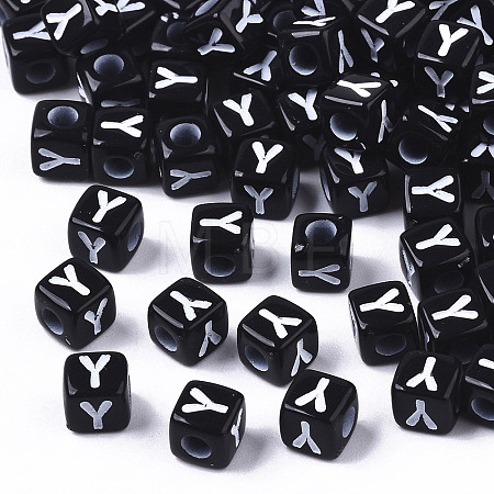 Opaque Acrylic Beads LS-SACR-N002-01Y-1