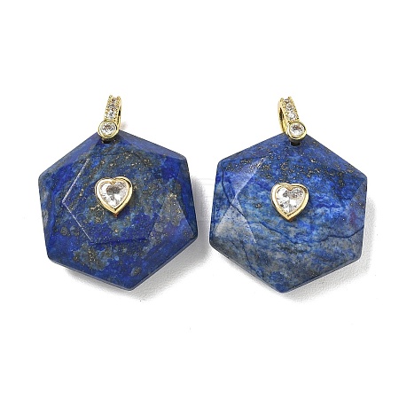 Dyed Natural Lapis Lazuli Faceted Pendants GG-CBA67BD-01G-I-1