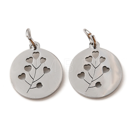 Non-Tarnish 304 Stainless Steel Charms STAS-D050-07P-11-1