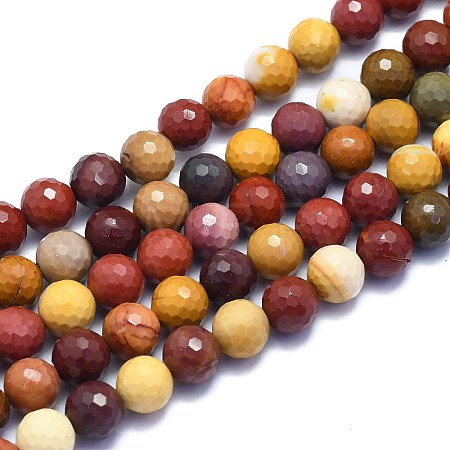 Natural Mookaite Beads Strands G-K310-A25-8mm-1
