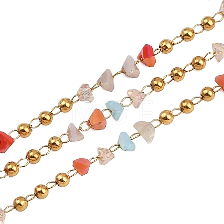 304 Stainless Steel Handmade Beaded Chains CHS-P022-02G-03-1