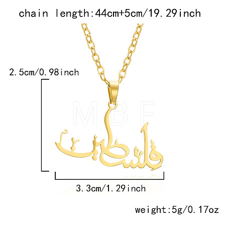 201 Stainless Steel Pendant Necklaces FS-WGC5120-01-1