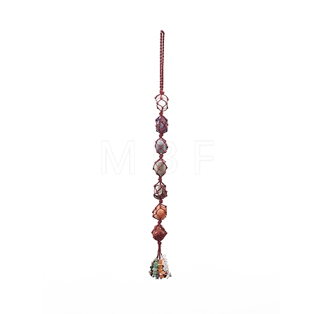 7 Chakra Gemstone Hanging Decorations HJEW-JM00805-02-1